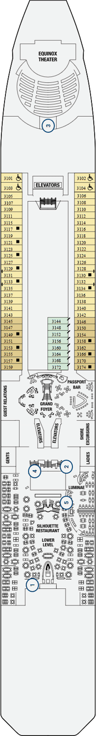 Celebrity Equinox   - Deck 3