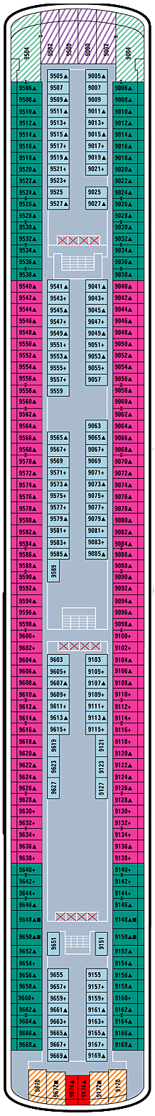 Norwegian Pearl  - Deck Nine