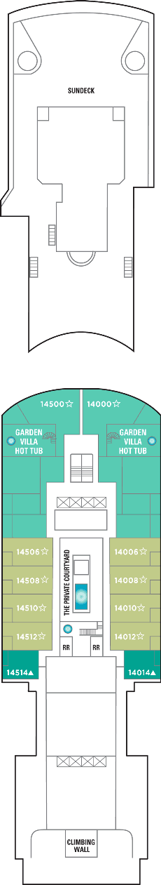 Norwegian Gem  - Deck Fourteen