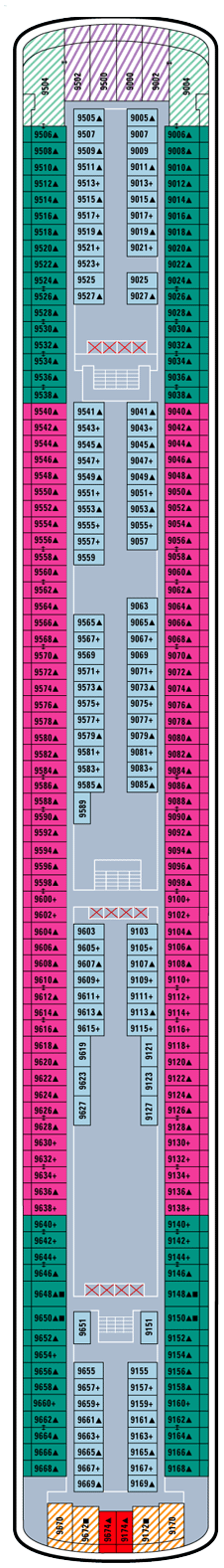 Norwegian Gem  - Deck Nine
