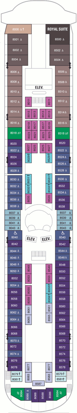Grandeur of the Seas - Deck Eight