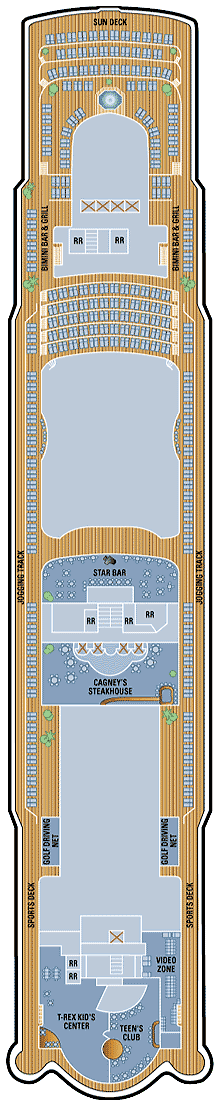 Norwegian Dawn  - Deck Thirteen